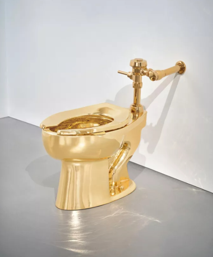 Մաքուր ոսկուց զուգարանակոնքը Sotheby's աճուրդում վաճառվել է 12 միլիոն դոլարով